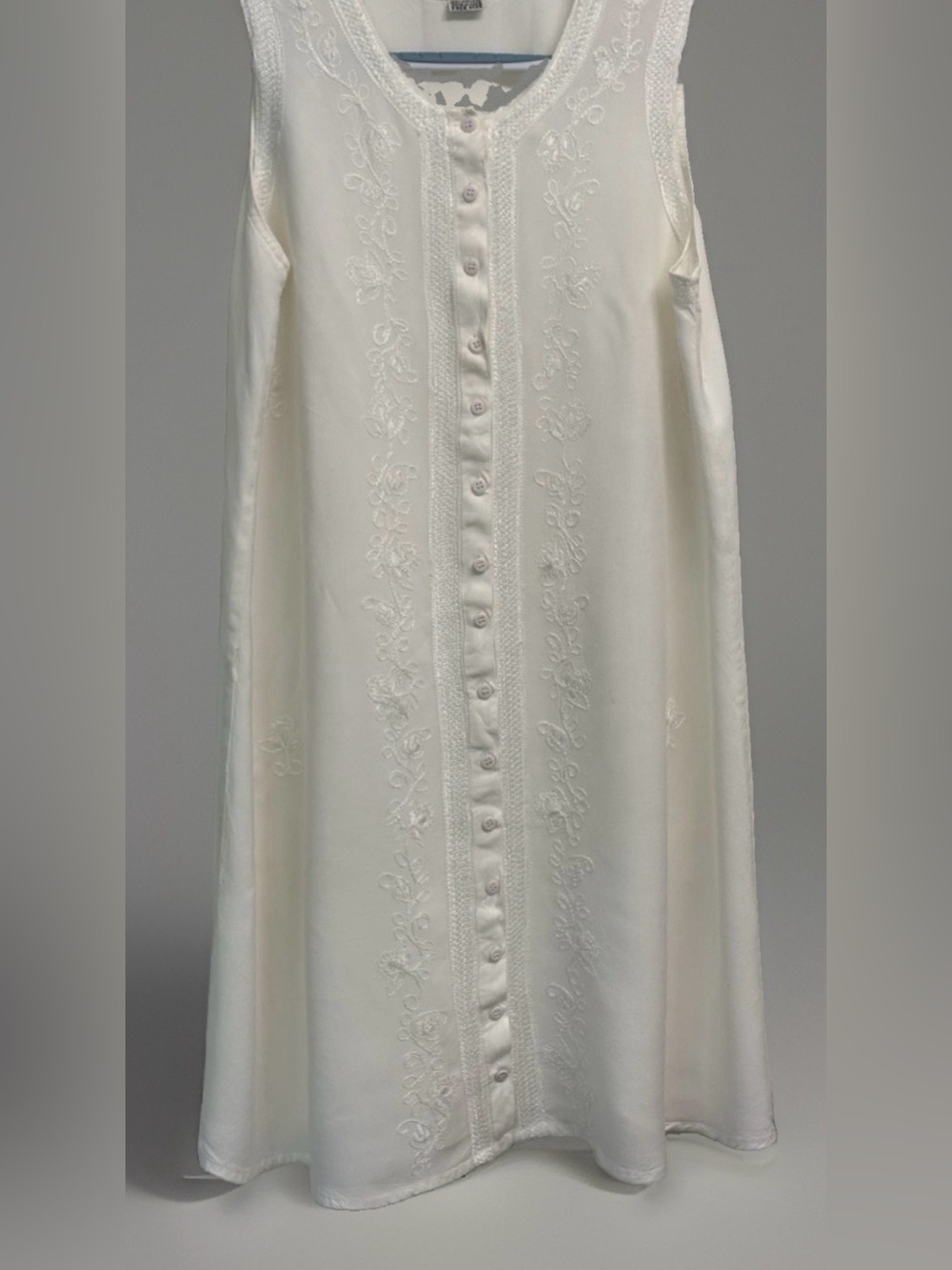 VTG Viscose Dress/nightgown, White Boho, Elegant, Made in India Free Size